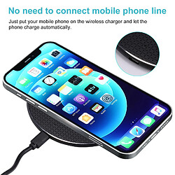 Acheter Chargeur Sans Fil 15W Design Plaid Métal Compact Et Durable Avec LED Discrète Noir YONIS
