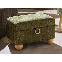 Alexandra House Living Banc Lukman en chenille épaisse verte, 33 cm. 49 x 33 x 33 cm