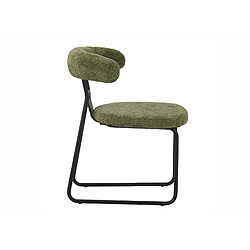 Alexandra House Living Chaise Kirk en chenille épaisse verte 58 x 58 x 76 cm