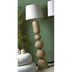 Alexandra House Living Lampe sur pied Adom marron en papier mâché, 172 cm. 50D x 172 cm
