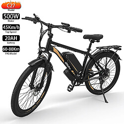 Vélo électrique EMOKO EC27 27" Moteur 500W 48V 20AH Autonomie Max 80Km Noir
