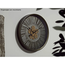 Alexandra House Living Mécanisme d'horloge murale, argent vieilli, 60 cm de diamètre x 8 cm