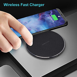 Chargeur Sans Fil 15W Design Plaid Métal Compact Et Durable Avec LED Discrète Noir YONIS pas cher