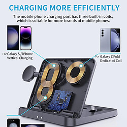 Chargeur Sans Fil 3 En 1 Pour Téléphones Écouteurs Et Montres Intelligentes YONIS pas cher