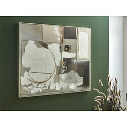 Alexandra House Living Peinture abstraite. Toile de jute et huile. 92 x 122 cm. 92 x 4 x 122 cm.