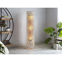 Alexandra House Living Lampadaire Kyoko en rotin tressé, 140 cm. 30D x 140 cm