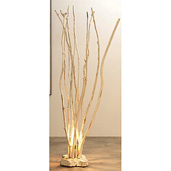 Alexandra House Living Lampadaire en branches de teck blanc, 160 cm. 60 x 40 x 160 cm