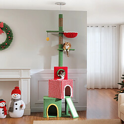 Avis Pawz road Arbre à chat du sol au plafond - 221-276 cm - Rouge