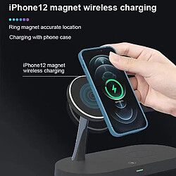Acheter Chargeur Sans Fil 5 En 1 Rapide Avec Lumière LED Pour iPhone Apple Watch AirPods Noir YONIS