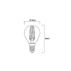 Avis Sylvania 0029536 Ampoule sphérique E14 LED TOLEDO Retro 4,5W 470 lm satiné 2700K