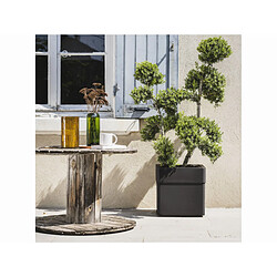 Acheter EDA Plastiques Pot de fleur carré Carel gris anthracite 39 x 39 x 39 cm - Eda
