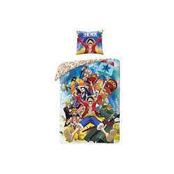 One Piece AAARQ16157 Parure de couette 140 x 200 cm microfibre Luffy et équipage