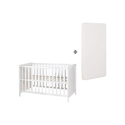 Roba 0176W-1 Lit cododo 60 x 120 cm 2-en-1 réglable blanc