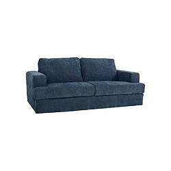 DUNLOPILLO IGOR Canapé convertible express 3 places tissu gaufré saphir matelas 15 cm