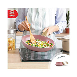 Arthur Martin AM5388 Set de 3 poêles 20/24/28 cm céramique rose