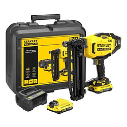 STANLEY FATMAX SFMCN616D2K-QW Cloueuse de finition sans fil V20 18V 2x2Ah
