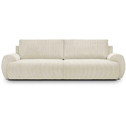 Nada MILO 3 places Canapé convertible 254 x 99 x 84 cm velours côtelé beige
