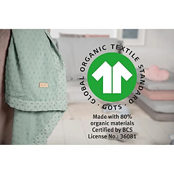 Avis Couverture bébé bio ROBA Lil Planet 80x80 cm, certifiée GOTS, motif à pois, verte