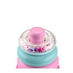 Fisher-price Pyramide d'anneaux bébé - Rose pastel pas cher