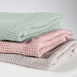 Roba Lil Planet 306113G240 Couverture bébé 80 x 80 cm coton bio vert givré pas cher