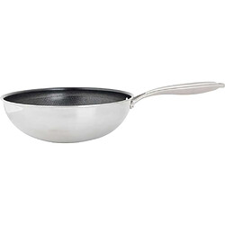 Cosy&Trendy HEXAPRO Wok Ø24 cm 3PLY Acier Inox Anti-adhésif Sans PFAS