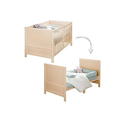 Roba AAAJD44169 Lit bébé évolutif 70x140 Bois naturel