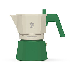 PEZZANI SALON Cafetière italienne - PEZZETTI - FUTUREXPRESS - Aluminium - 3 tasses - Verte