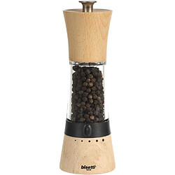 bisetti 8910P Pisa Moulin à poivre 18 cm Bois Acrylique Transparent