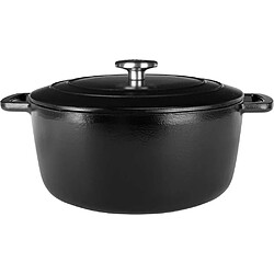 Cosy&Trendy COS5401110197133 Cocotte 24 cm Fonte Émaillée 4,6 L Tous feux Induction Noir