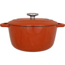 Cosy&Trendy FONTESTIC Cocotte 24 cm Ø Fonte émaillée 4,6 L Rouille