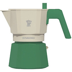 Piezzi Cafetière italienne PEZZETTI FUTUREXPRESS en aluminium, 6 tasses, verte.