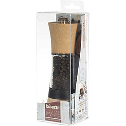 bisetti 8910P Pisa Moulin à poivre 18 cm Bois Acrylique Transparent