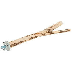 Accessoire oiseau - TYROL - Perchoir branche - Taille L 30cm - Bois naturel