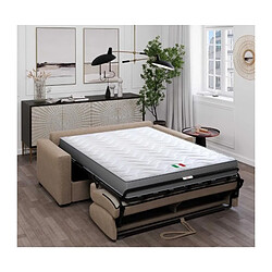 Mondo BL018 Canapé convertible 3 places 190 x 100 x 87 cm tissu Como 5 Antelope