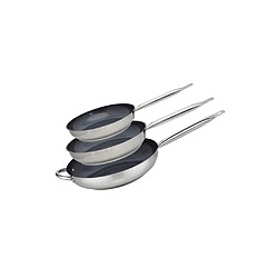Set de 3 poêles Professional 24/28/32 cm inox 18/10 ELODUR induction