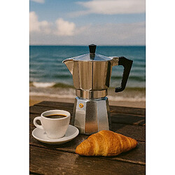 Cafetière italienne - PEZZETTI - ITALEXPRESS - Aluminium - 6 tasses - Acier inoxydable
