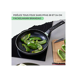 Fackelmann REF.5117048 Set 2 poêles 20/24 cm aluminium céramique vert