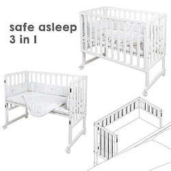 Avis Lit Co-Sleeping 3-en-1 - ROBA - SAFE ASLEEP - Équipement 'Sternenzauber' Inclus - Blanc