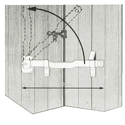 HERCULE 4401 Barre volets 450 mm articulée blocage automatique