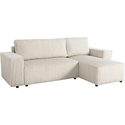 Anonymes JOSHA144338 Canapé d'angle convertible 4 places Pearl 242 x 155 x 86 cm