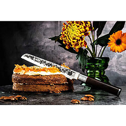 Forged Sebra Couteau à pain 20,5 cm Lame 440C Dalbergia