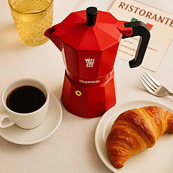 Avis Piezzi ITALEXPRESS Cafetière italienne 6 tasses Rouge Aluminium