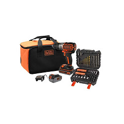 Black & Decker BL188ME2SA-QW Perceuse à percussion sans fil 18V 2 batteries 50 accessoires