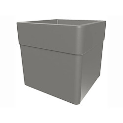 EDA Plastiques Pot de fleur carré Carel taupe 39 x 39 x 39 cm - Eda