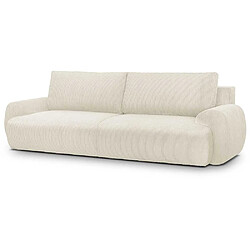 Nada MILO 3 places Canapé convertible 254 x 99 x 84 cm velours côtelé beige