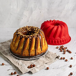 Moule a kougelhopf et moule a cakes en silicone - DR oeTKER - Flexxibel Love - Rouge pas cher