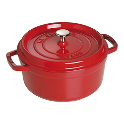 Cocotte Staub - Casserole simple - Cerise - Fonte - 3,8 l - 1 pièce - 24 cm (40509-835-0)
