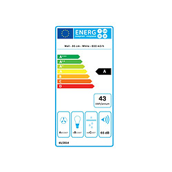 Hotte murale inclinée 85cm 584m3/h blanc - VERSO1411 - Verso - FALMEC