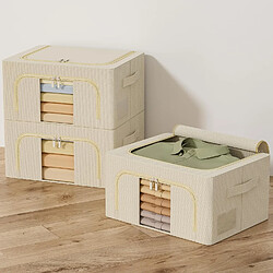 Vendos85 Panier de rangement bambou - Beige