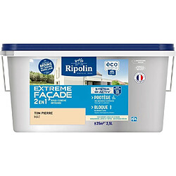 Peinture de façade Ripolin 2-en-1 Extreme - Teinte pierre - Mat - 2,5 L